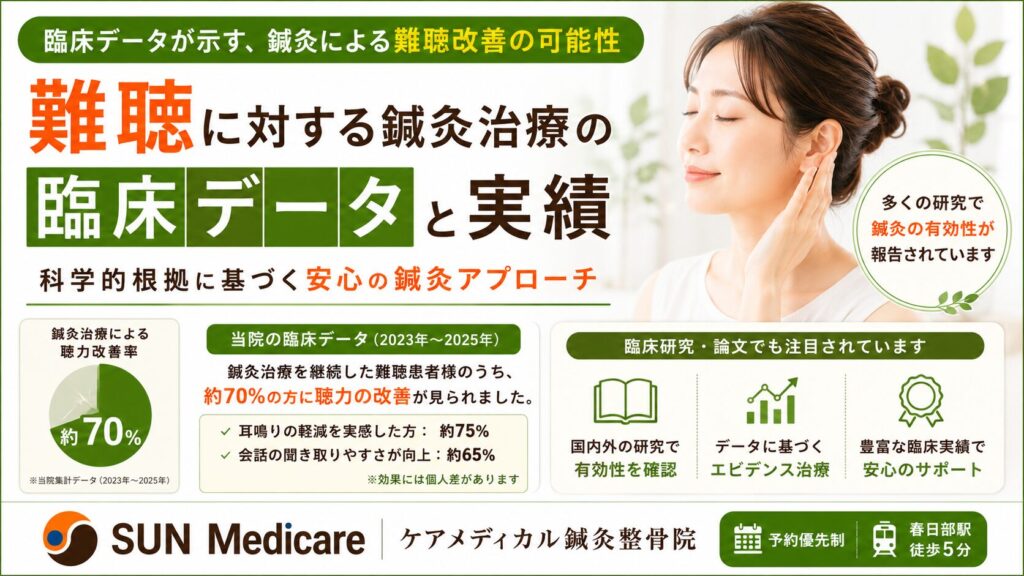 【データで見る】突発性難聴・耳鳴りに「鍼灸」を併用するメリットと最新の科学的根拠